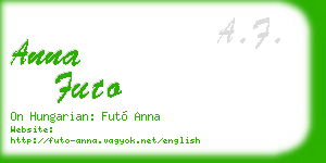 anna futo business card